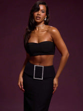 Woven Bandeau Crop Top Christmas Party New Years Birthday